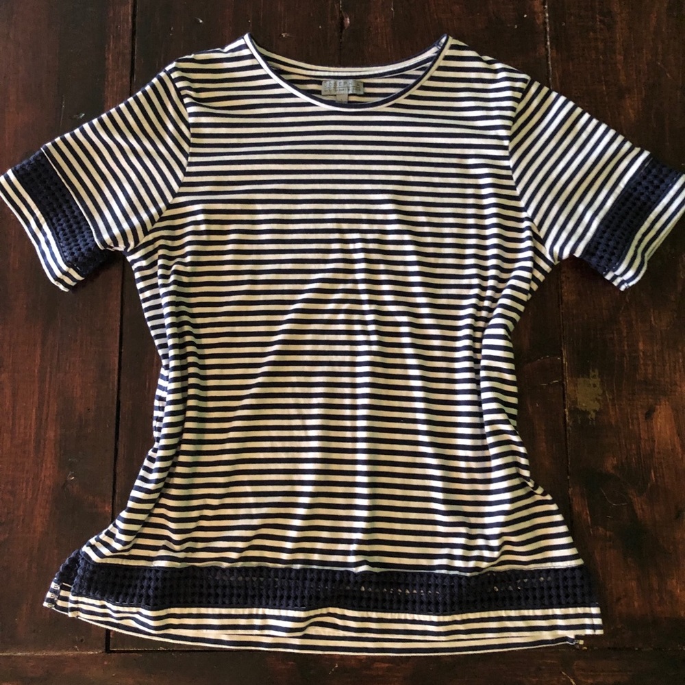 Navy striped top
